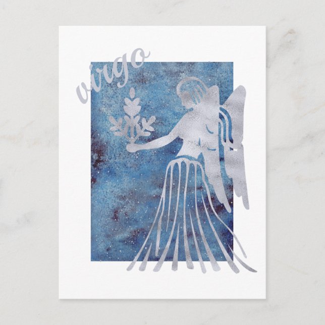 Tarjeta postal de Virgo Zodiac Rótulo (Anverso)