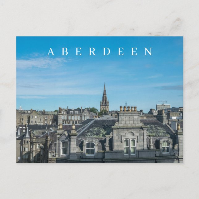 Tarjeta postal de vista panorámica de Aberdeen (Anverso)