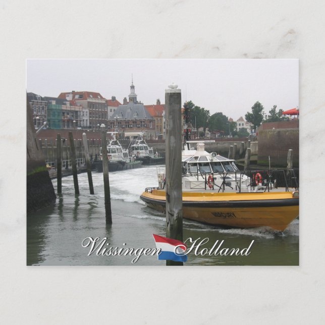 Tarjeta postal de Vlissingen Pilot Boat Holland (Anverso)