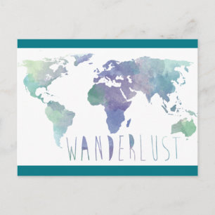 Tarjeta postal de Wanderlust Watercolor