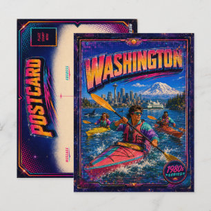 Tarjeta postal de Washington de los años 80 Retro