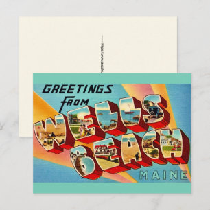 Tarjeta postal de Wells Beach ME