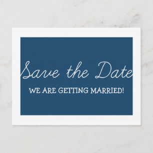 Tarjeta postal de Whimsy Save the Date azul