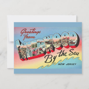 Tarjeta postal de Wildwood junto al mar