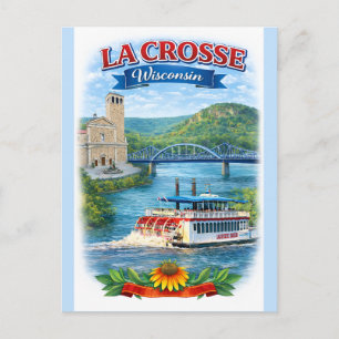Tarjeta postal de Wisconsin pintoresco La Crosse, 