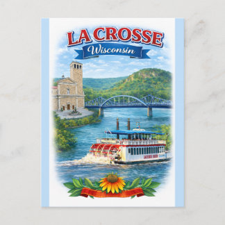 Tarjeta postal de Wisconsin pintoresco La Crosse,