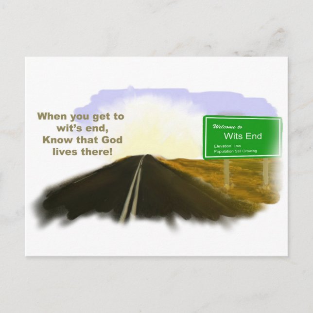 Tarjeta postal de Wits End Road (Anverso)