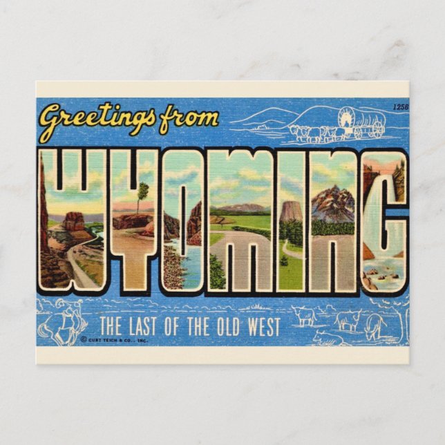 Tarjeta postal de Wyoming (Anverso)