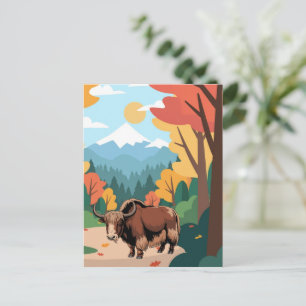 Tarjeta postal de yak