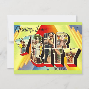 Tarjeta Postal de Ybor City Retro