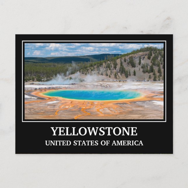 Tarjeta postal de Yellowstone EE. UU. (Anverso)