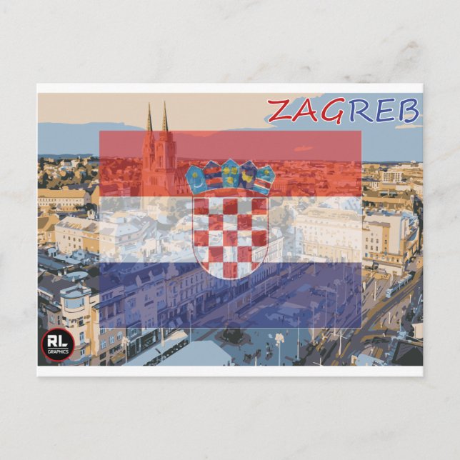 Tarjeta postal de Zagreb (Anverso)