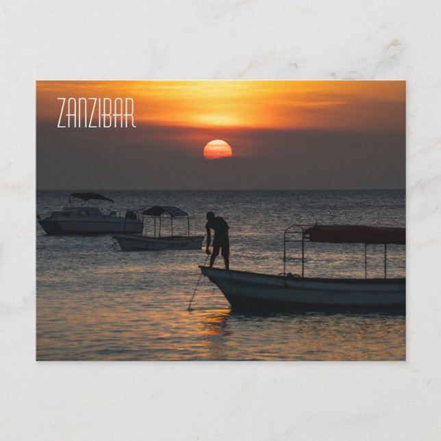 Tarjeta postal de Zanzíbar (Anverso)