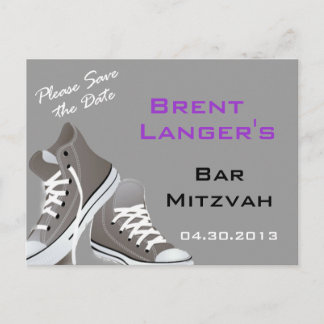 Tarjeta postal de zapatos para Bar Mitzvah