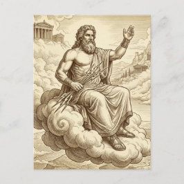 Tarjeta postal de Zeus Mitología Griega