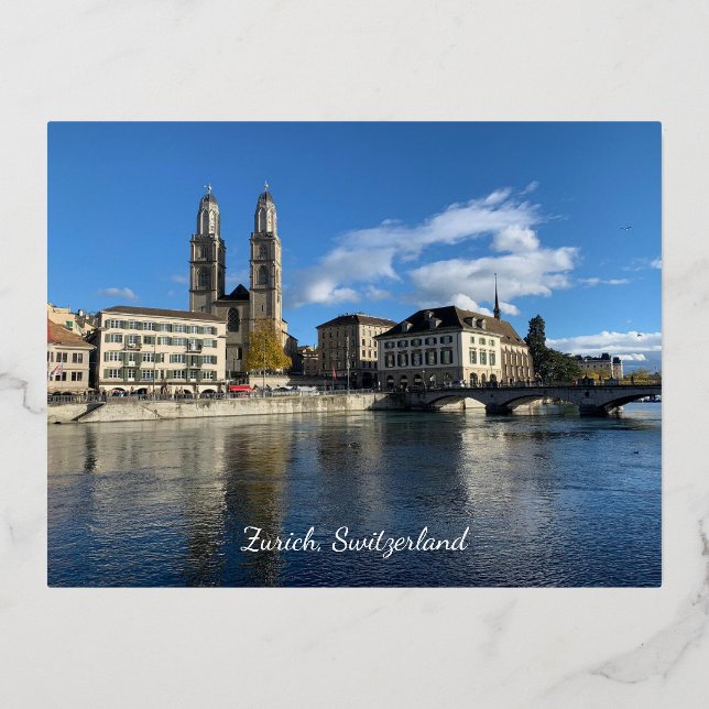 Tarjeta postal de Zúrich Suiza  (Anverso)