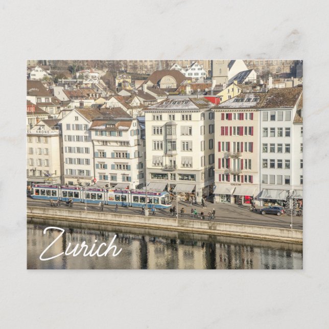 Tarjeta postal de Zurich Suiza Saludo  (Anverso)