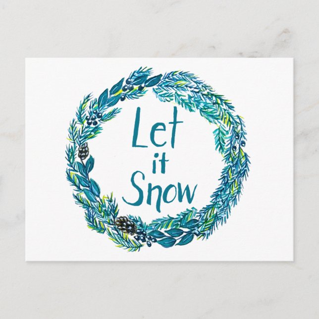 Tarjeta Postal Deja Que Nieve (Anverso)
