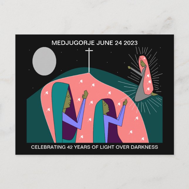 TARJETA POSTAL DEL 42º ANIVERSARIO DE MEDJUGORJE (Anverso)