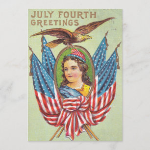 Tarjeta postal del 4 de julio de 1909, digital vin