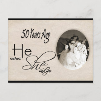 Tarjeta postal del 50º aniversario de bodas