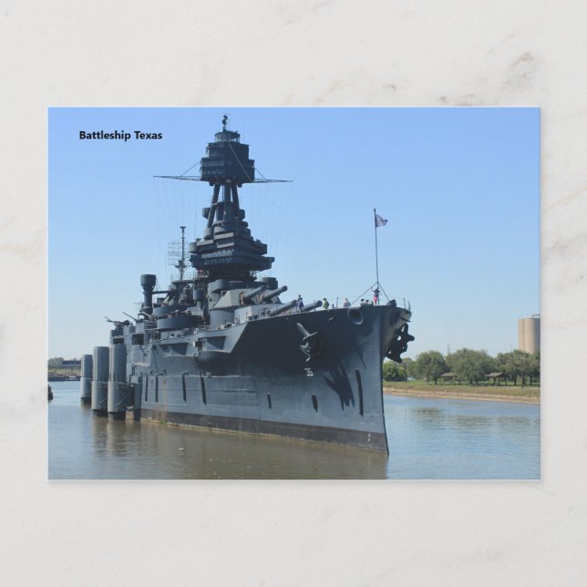 Tarjeta postal del acorazado Texas de la Armada de (Anverso)