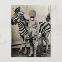Tarjeta postal del acto de circo D.W. Scream