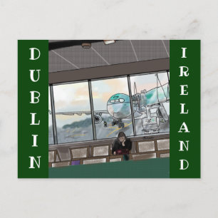 Tarjeta postal del aeropuerto de Dublin Irlanda