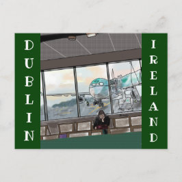 Tarjeta postal del aeropuerto de Dublin Irlanda