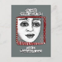 Tarjeta postal del ala de colibrí