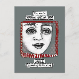 Tarjeta postal del ala de colibrí