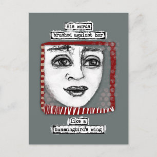 Tarjeta postal del ala de colibrí