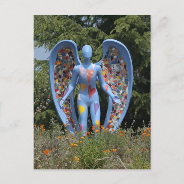 Tarjeta postal del ángel azul (Anverso)