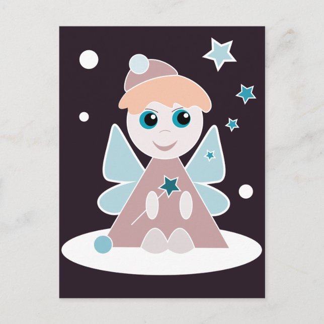 Tarjeta Postal del Ángel de Navidad (Anverso)