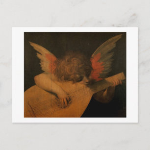 Tarjeta postal del ángel músico