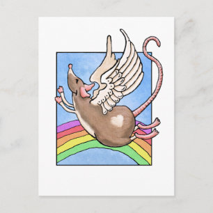 Tarjeta postal del ángel rata