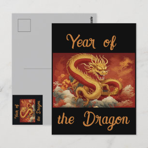 Tarjeta postal del año del dragón