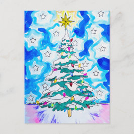 Tarjeta postal del árbol de Navidad