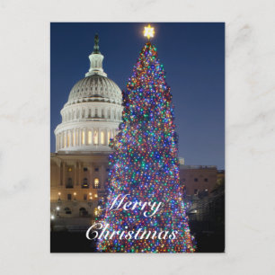 Tarjeta postal del árbol de Navidad del Capitolio