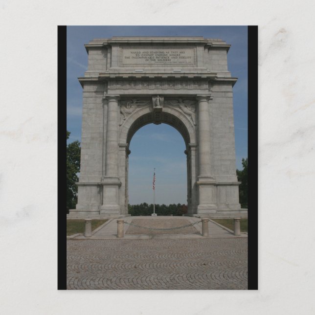 Tarjeta postal del Arco del Memorial Nacional (Anverso)