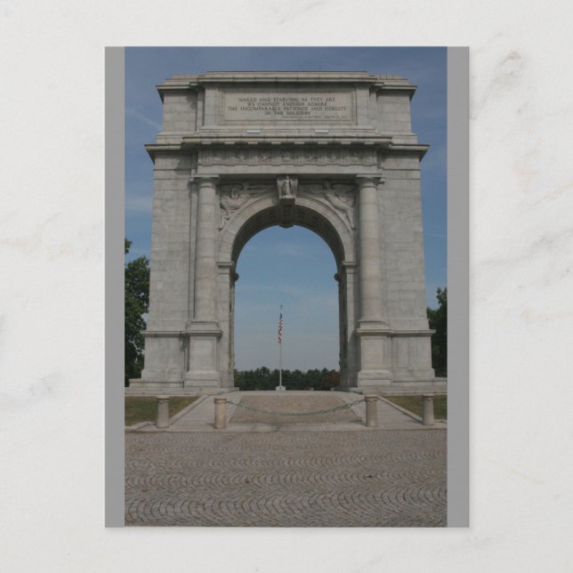 Tarjeta postal del Arco del Memorial Nacional (Anverso)