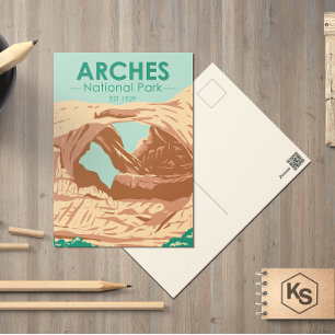 Tarjeta postal del Arco doble del Parque Nacional 
