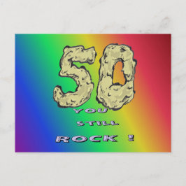Tarjeta postal del arcoíris del 50 aniversario