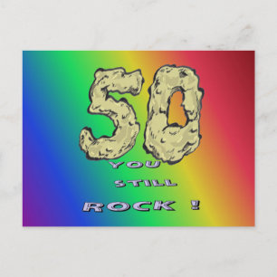 Tarjeta postal del arcoíris del 50 aniversario