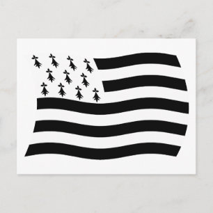 Tarjeta postal del asta de la bandera de Bretaña