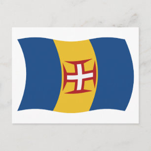 Tarjeta postal del asta de la bandera de Madeira