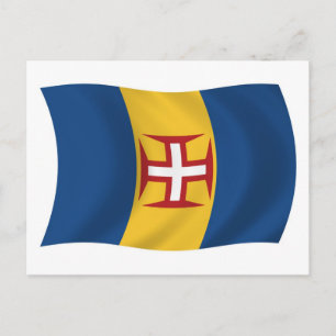 Tarjeta postal del asta de la bandera de Madeira