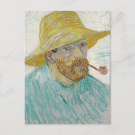 Tarjeta postal del autorretrato de Van Gogh con pi