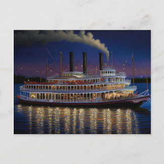 Tarjeta postal del barco de vapor del Mississippi