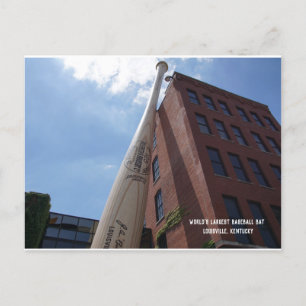 Tarjeta postal del bate de béisbol más grande del 